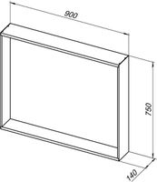 Зеркало Allen Brau Reality 90 1.32019.BB с подсветкой Черный браш с сенсорным выключателем — фото 18, Зеркала в ванную комнату