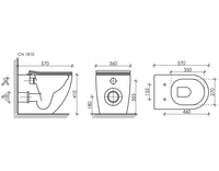 Унитаз Ceramicanova Mia Rimless CN1810 приставной с сиденьем Микролифт — фото 13, Приставные унитазы