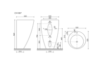 Товар: Раковина Ceramicanova Simple 55 CN1807 Белая - фото 11 Раковина Ceramicanova Simple 55 CN1807 Белая — фото 11, Раковины напольные