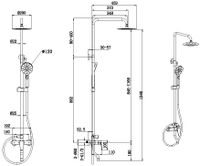 Душевая система Allen Brau Eclipse 5.E1007-31 Черная матовая — фото 8, Душевые стойки