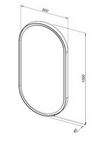 Зеркало Allen Brau Infinity 50 1.21016.BL с подсветкой Черное с сенсорным выключателем — фото 19, Зеркала в ванную комнату