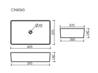Раковина-чаша Ceramicanova Element 61 Белая арт-CN6065 — фото 14, Раковины накладные
