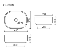 Раковина-чаша Ceramicanova Element 46 CN6018 Белая — фото 14, Раковины накладные