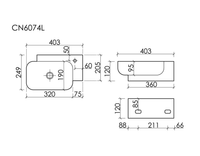 Раковина Ceramicanova Element 40 L CN6074L Белая — фото 12, Мини-раковины