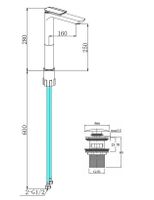 Смеситель для раковины Boch Mann Como CB XL BM9631 Хром Черный матовый — фото 8, Смесители для раковины