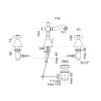 Товар: Смеситель для биде Webert Armony , медь арт-AM710202060 - фото 2 Смеситель для биде Webert Armony , медь арт-AM710202060 — фото 2, Смесители для биде