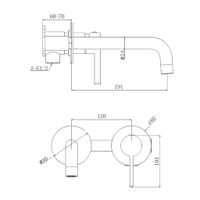 Смеситель для раковины встраиваемый Splenka , золотой сатин арт-S221.11.03 — фото 2, Смесители для раковины
