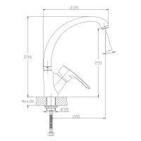 Смеситель для кухни Haiba , красный арт-HB4166-6 — фото 2, Смесители для кухни