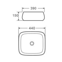 Раковина чаша Terminus Сицилия , белый арт-01RN44x39x15W — фото 2, Раковины накладные