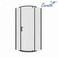 Товар: Душевой уголок Ceruttispa Korra 90x90 Z90B профиль Черный стекло прозрачное - фото 3 Душевой уголок Ceruttispa Korra 90x90 Z90B профиль Черный стекло прозрачное — фото 3, Душевые уголки четверть круга