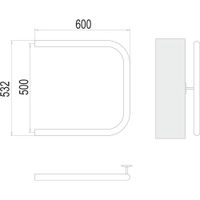 Товар: Полотенцесушитель водяной Terminus П-образный (1") БШ 50х60 4620768881602 - фото 2 Полотенцесушитель водяной Terminus П-образный (1") БШ 50х60 4620768881602 — фото 2, Водяные полотенцесушители