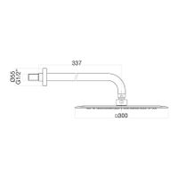 Верхний душ ультратонкий с кронштейном Fiore , хром арт-30CR8651 — фото 2, Верхние души