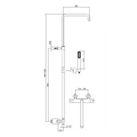 Душевая система с термостатом Webert Elio , никель арт-EL980508345 — фото 2, Душевые стойки
