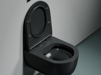 Унитаз Ceramicanova Modena Rimless CN6063MDH подвесной Темный антрацит матовый с сиденьем Микролифт — фото 5, Подвесные унитазы