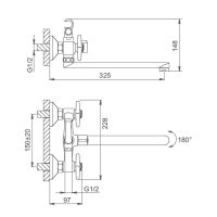 Смеситель для ванны Splenka , хром арт-S80.22 — фото 2, Смеситель для ванны