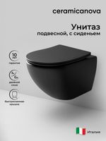Товар: Унитаз Ceramicanova Metropol CN4002MB подвесной Черный с сиденьем Микролифт - фото 28 Унитаз Ceramicanova Metropol CN4002MB подвесной Черный с сиденьем Микролифт — фото 28, Подвесные унитазы