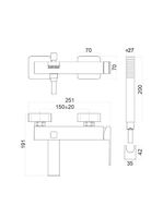 Смеситель на борт ванны Fiore KUBE , белый арт-100BB8552 — фото 2, Смесители на борт ванны