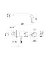 Смеситель для раковины Webert Rimini , золото матовое арт-RI830605794 — фото 2, Смесители для раковины