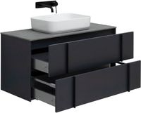 Тумба под раковину Allen Brau Reality 100 1.32007.AM подвесная Антрацит матовый — фото 46, Тумбы под раковину