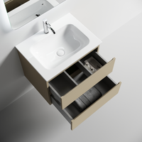 Тумба подвесная SANCOS Folk 590х445х500, c двумя ящиками оснащенными доводчиками, Капучино, арт. арт-FL60CP — фото 2, Тумбы под раковину