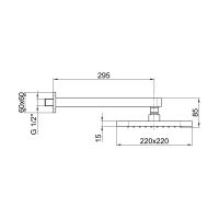 Верхний душ Webert , хром арт-AC0843015METAL — фото 2, Верхние души
