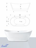 Акриловая ванна Ceruttispa Nemi170II 170x74 СТ10506 без гидромассажа — фото 7, Акриловые ванны