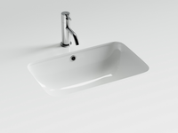 Раковина встраиваемая снизу 540x360x190 с отверстием слива перелива цвет белый CN7018 — фото 1, Раковины встраиваемые снизу