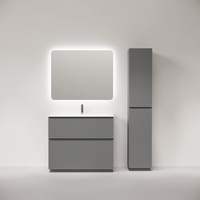 Тумба напольная SANCOS Folk Floor 995х445х850, c двумя ящиками оснащенными доводчиками, Ergraut soft, арт. арт-FL100FES — фото 4, Тумбы под раковину