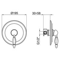 Товар: Смеситель для душа Webert Alexandra AL880101017 - фото 2 Смеситель для душа Webert Alexandra AL880101017 — фото 2, Смеситель для душа