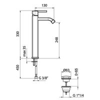 Смеситель для раковины Webert Azeta , хром арт-AZ830402015 — фото 2, Смесители для раковины