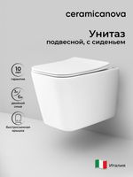 Унитаз Ceramicanova Cubic подвесной с сиденьем Микролифт арт-CN1806 — фото 14, Подвесные унитазы
