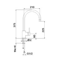 Товар: Смеситель для кухни Webert Baltimora , никель арт-BA920302345 - фото 2 Смеситель для кухни Webert Baltimora , никель арт-BA920302345 — фото 2, Смесители для кухни