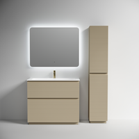 Тумба напольная SANCOS Folk Floor 995х445х850, c двумя ящиками оснащенными доводчиками, Капучино, арт. арт-FL100FCP — фото 4, Тумбы под раковину