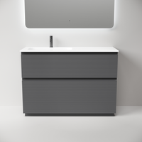 Тумба напольная SANCOS Folk Floor левая 1190х445х850, c двумя ящиками оснащенными доводчиками, Grey soft, арт. арт-FL120FLGS — фото 1, Тумбы под раковину