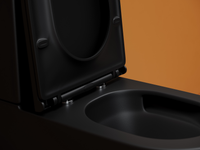 Напольный пристенный унитаз Metropol смыв Торнадо черный матовый CN4001TMB — фото 5, Напольные унитазы