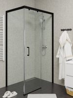 Товар: Душевой уголок Ceruttispa Vito 110x80 B R профиль Черный стекло прозрачное - фото 1 Душевой уголок Ceruttispa Vito 110x80 B R профиль Черный стекло прозрачное — фото 1, Прямоугольные душевые уголки