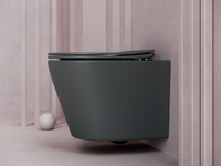 Унитаз Ceramicanova Balearica CN6000MDH подвесной Темный антрацит матовый с сиденьем Микролифт — фото 7, Подвесные унитазы