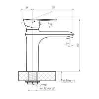 Смеситель для раковины Сантаком stMIRA 7824, хром — фото 2, Смесители для раковины