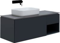 Тумба под раковину Allen Brau Infinity 120 L 1.21006.AM подвесная Антрацит матовый — фото 17, Тумбы под раковину