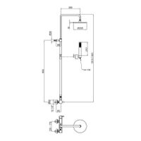Душевая система Webert Azeta , хром арт-AZ870105015METAL — фото 2, Душевые стойки