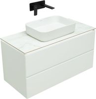 Тумба под раковину Allen Brau Infinity 100 1.21003.WM подвесная Белая матовая — фото 10, Тумбы под раковину