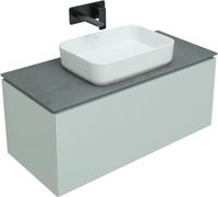 Тумба под раковину Allen Brau Infinity 100 1.21004.PWM подвесная Папирус матовый — фото 5, Тумбы под раковину