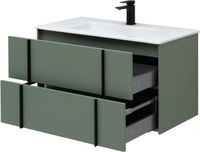 Тумба под раковину Allen Brau Reality 90 1.32006.CGM подвесная Олива матовая — фото 5, Тумбы под раковину