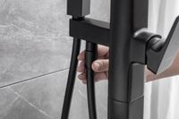 Смеситель для ванны Allen Brau Infinity 5.21009-31 Черный матовый — фото 20, Смесители напольные