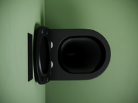 Подвесной унитаз CERAMICANOVA Uno смыв Торнадо 490x360x360 черный матовый — фото 9, Подвесные унитазы