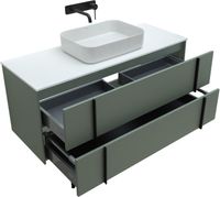 Тумба под раковину Allen Brau Reality 120 1.32008.CGM подвесная Олива матовая — фото 12, Тумбы под раковину