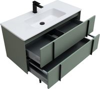 Тумба под раковину Allen Brau Reality 100 1.32007.CGM подвесная Олива матовая — фото 17, Тумбы под раковину