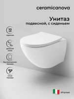 Унитаз Ceramicanova Metropol CN4002T подвесной Белый с сиденьем Микролифт — фото 25, Подвесные унитазы