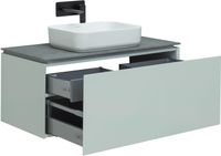 Тумба под раковину Allen Brau Infinity 100 1.21004.PWM подвесная Папирус матовый — фото 7, Тумбы под раковину