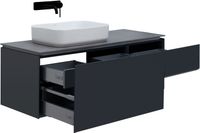 Тумба под раковину Allen Brau Infinity 120 L 1.21006.AM подвесная Антрацит матовый — фото 10, Тумбы под раковину